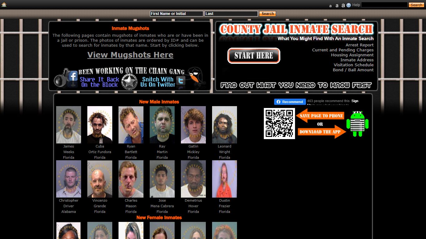 Recent Arrest Mugshots And Inmate Search